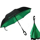2019 new inverted umbrella reversible umbrella with plastic C handle