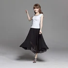 Women Full/Ankle Length Blending Maxi Chiffon Long Skirt Beach Skirt