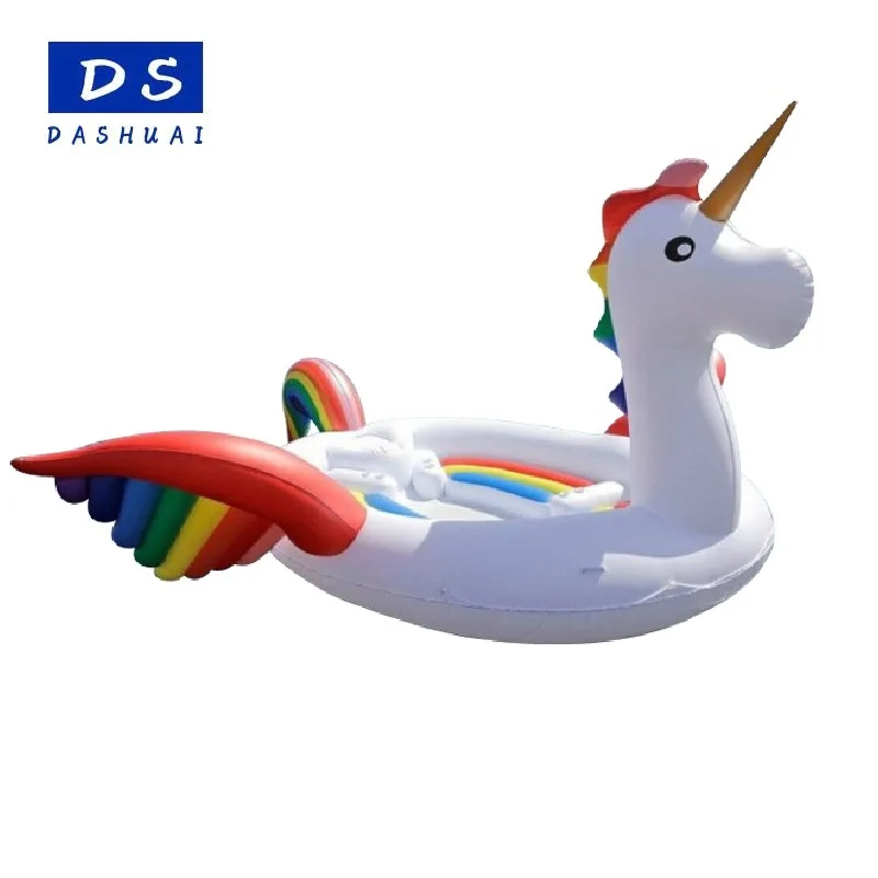 

2019 new custom huge inflatable flamingo unicorn swan floats giant water bed 6 person pool float, Pink/white