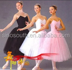 المهنية رقص الباليه فستان طويل الكلاسيكية