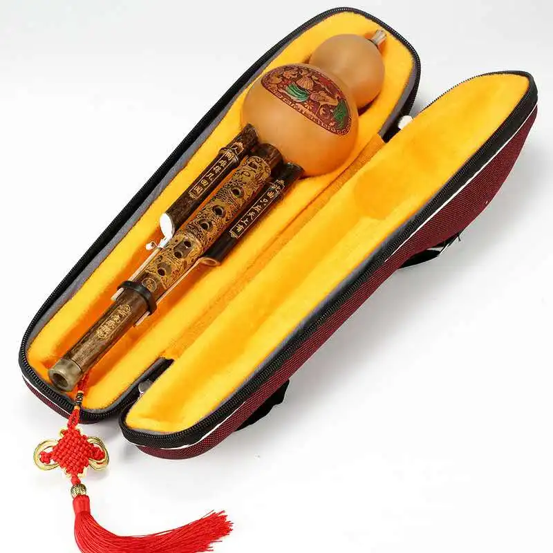

C Key Hulusi Traditional Chinese Classic Flute Gourd Cucurbit Flute Ethnic Musical Bamboo Instrument for Begin Cucurbit Flute