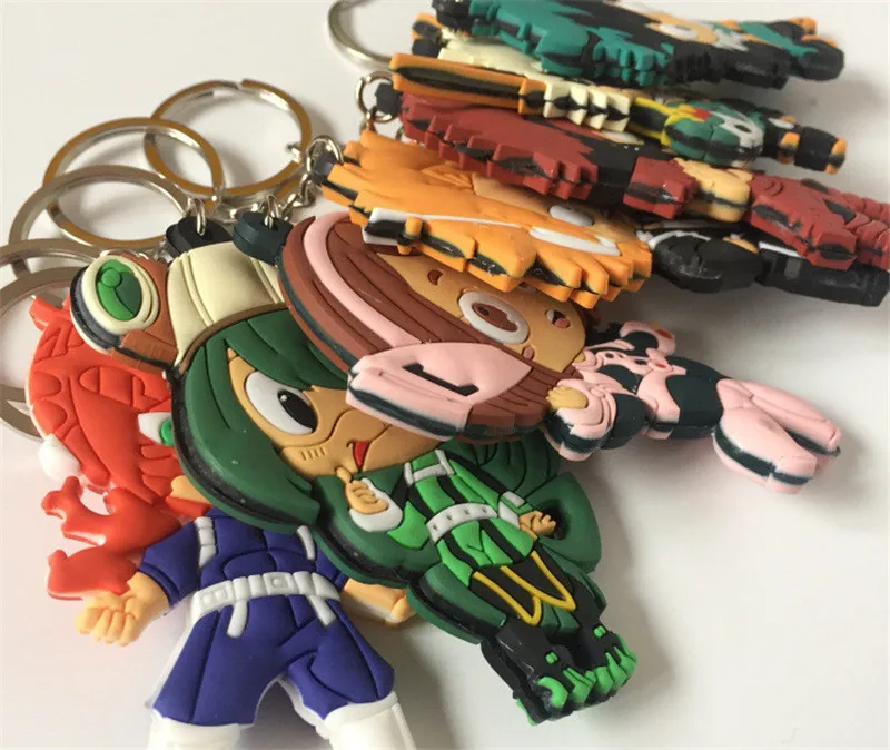 Anime My Hero Academia Figures Toys PVC Pendant Keychain Keyring Key Bag Pendants Dolls Kids Friends Gift  6-8cm (7)