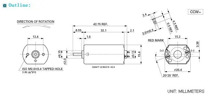 Low noise 7.4v micro dc motor fk-180 small fan motor