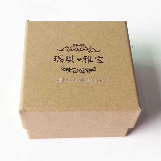 luxurycardboard kraft packaging box with sponge for jewelry