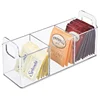 clear acrylic tea bag container perspex tray with 3 compartments