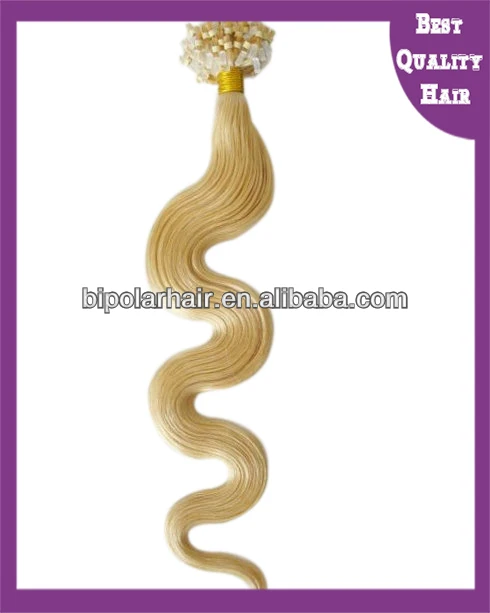 100% Brazilian human hair body wave micro loop hair extensions