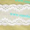 2018 fancy white flower bordered jacquard stretch lace fabrics-057