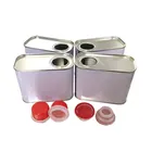500ml Engine Oil Pails 0.5 Liter Square Tin Barrel Customized Empty Rectangular Metal Cans