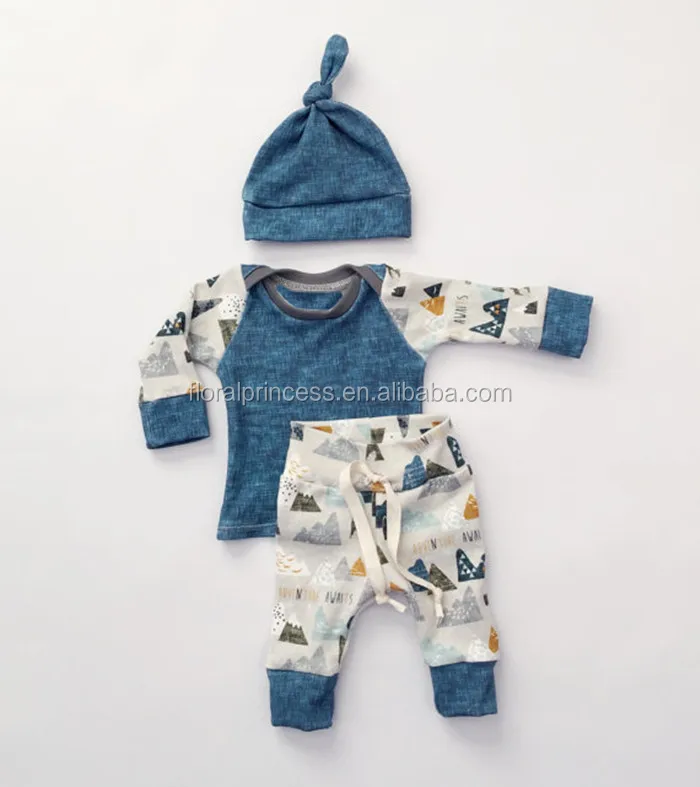 Hot sale 2017 Spring And Autumn Baby Boy Girl Outfits Mountain Printed Romper +PP Pant+Hats 3pcs Kids Clothing
Hot sale 2017 Spring And Autumn Baby Boy Girl Outfits Mountain Printed Romper +PP Pant+Hats 3pcs Kids Clothing