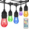 Outdoor dimmable S14 remote control patio lights string 220v RGB LED string light