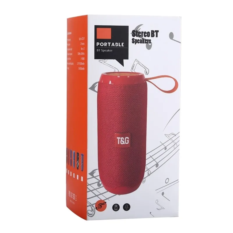 Hot Selling T&G TG106 Portable Wireless BT V4.2 Stereo Speaker with Handle ,Wireless Phone Special Design Speakers Black Color - ANKUX.COM