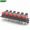 Red and black 3a 50v 12p wp push speaker terminal connector