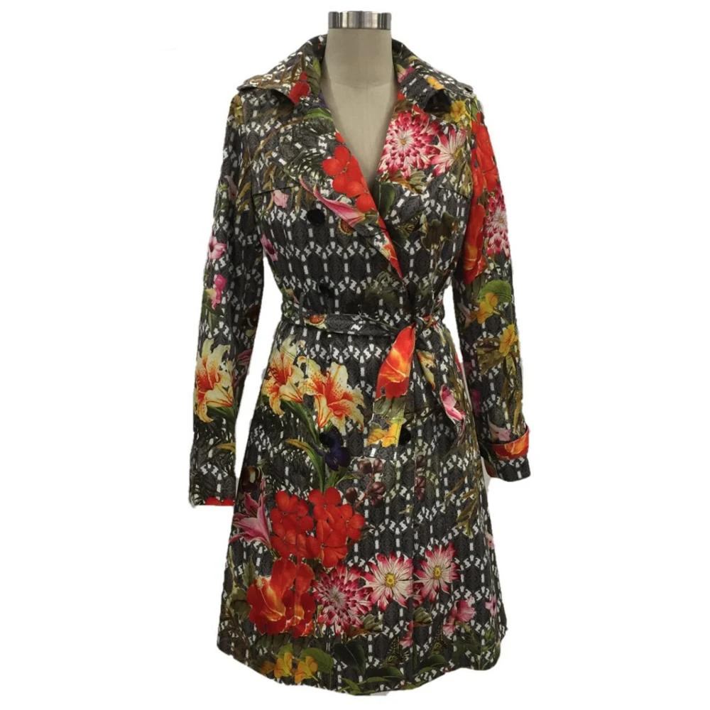 Fashion New Style Women's Printed Long Trench Coat With Double-breasted Design, Customized color
Fashion New Style Women's Printed Long Trench Coat With Double-breasted Design, Customized color