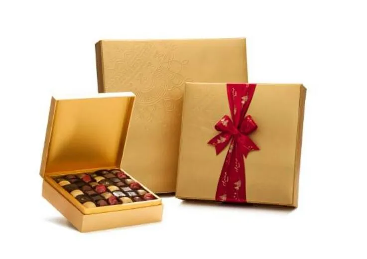 promotion customized logo paper chocolate box gift packaging