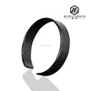 Custom Wholesales Charm Black Carbon Fiber Mens Bracelet