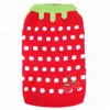 Hot selling knitted strawberry type dog puppies clothes