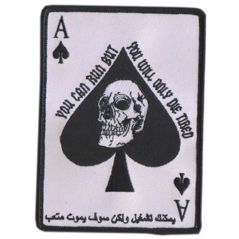 spade death card
 Arabic Ace Of Spades Death Card Tactical Badge Morale Patch - Buy Arabic  Ace Of Spades Death Card Tactical Badge Morale Patch,Arabic Ace Of Spades  ...