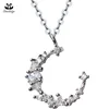 2019 New Arrival S925 Silver Moon Irregular Necklace Women