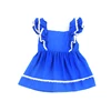 Vintage Kids Backless Party Pink Fashion Girls Clothing Dresses Of Organic Cotton