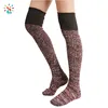 Wholesale fuzzy knee high cozy sock teen girl knee high thermal boot tube sock