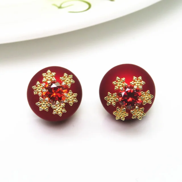 Fine jewelry earrings korean round shaped 925 silver stud earrings for christmas eve
Fine jewelry earrings korean round shaped 925 silver stud earrings for christmas eve