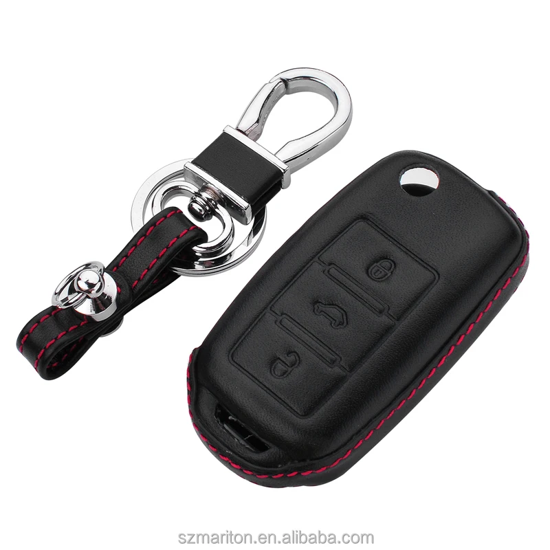car key case for VW Polo ,4D Genuine leather New stylish car key case customize OEM