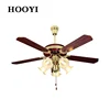 Top seller household fashion ceiling fan light gold 4 blade ceiling fans with led light