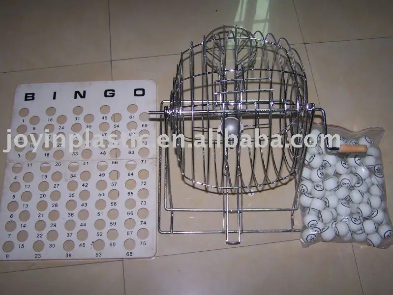 13 inch play mental casino bingo Set/wooden bingo set/ metal machines bingo