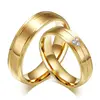 Newest Fashion Engagement Gold Elegant Wedding Couple Star Ring Stainless Steel Women And Men Ring