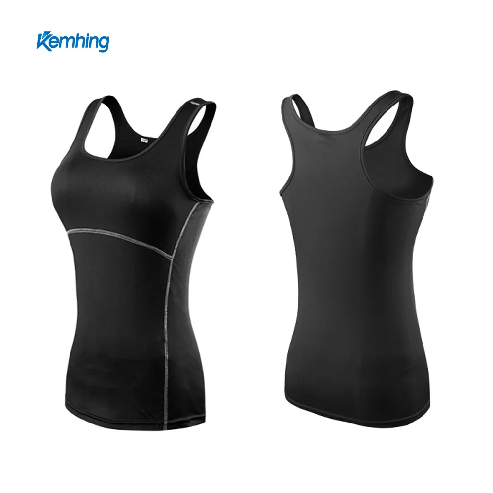 Custom Sexy Women' Yoga Gym Fitness Sports Tank Top Vest, Black;white