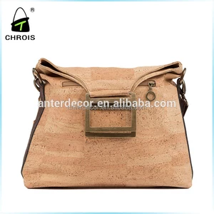 free sample custom cork leather latest lady hand bag