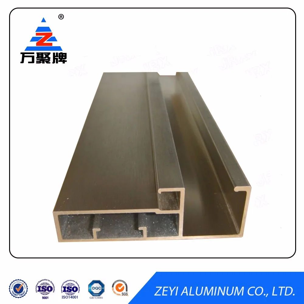 Electrophoresis aluminum profile section for aluminum kitchen cabinet