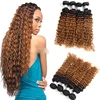 Wholesale Ombre Hair Extension Deep Wave T1B/30 Peruvian Human Weaving Two Tone 8A Peruvian Virgin Hair Weft