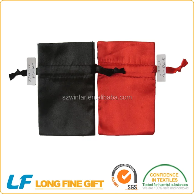 new products customized printed drawstring gift satin bag