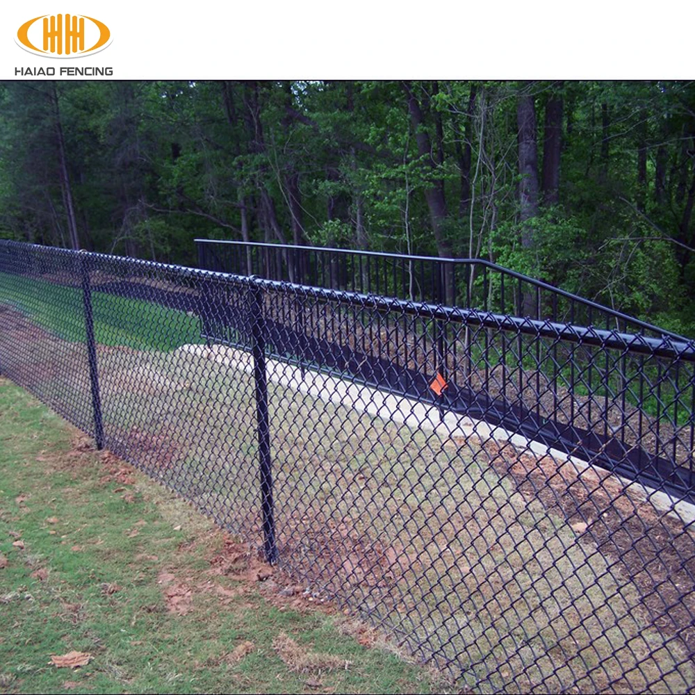 Chain link fence temporanea tubo centrale, usd chain link fence, vinile rivestito chain link fence per parco giochi