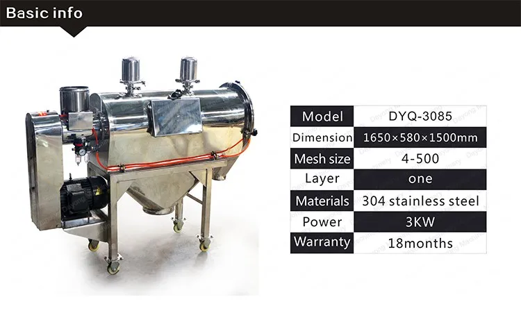 High Quality stainless steel centrifugal airflow sifter with rotary vane