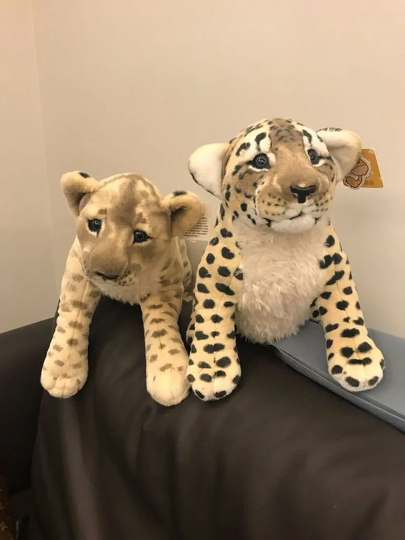 Dorimytrader Soft Stuffed Animals Tiger Plush Toys Pillow Animal Lion Peluche Kawaii Doll Realistic Leopard Cotton Girl Brinquedo Toys Christmas Gift For Children DY61864 (18)