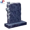 Blue granite headstones rose carved gravestone