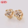 Wholesale Flower Shaped Gold Plated Hoop Earring Women Jewelry For Engagement