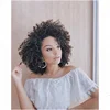 Wholesale Afro Puff Kinky Curly Natural Black Hair Synthetic Wigs for Beauty Women