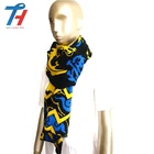 Yellow And Black Winter Acrylic Knit Knitted Jacquard Scarf