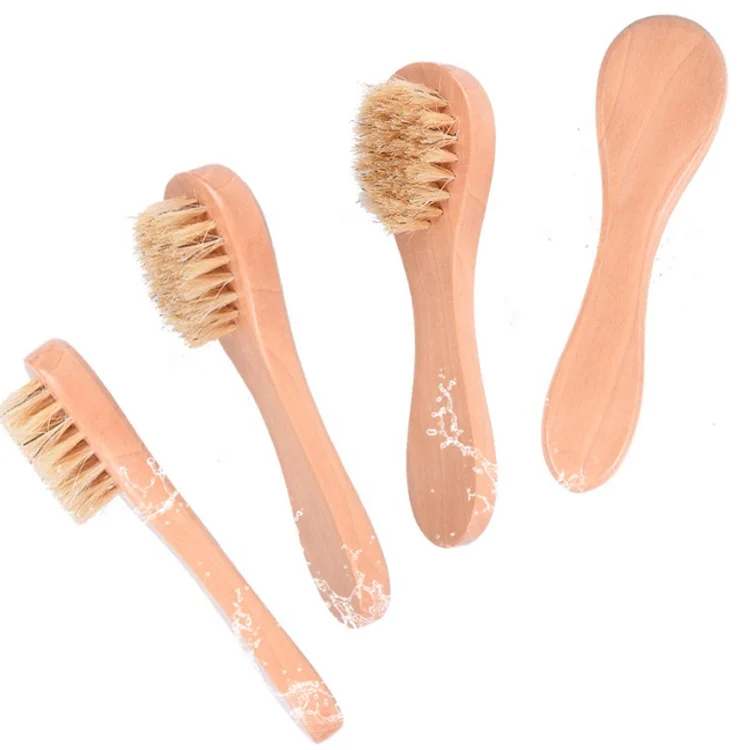 Small Simple Face Exfoliating Scrub Brush Cleansing Exfoliating Wood Handle Facial Brush, Picture wooden color
Small Simple Face Exfoliating Scrub Brush Cleansing Exfoliating Wood Handle Facial Brush, Picture wooden color