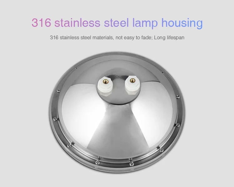 LoRa PAR56 underwater lamp RGB+CCT wireless remote control underwater swimming Pool light stainless steel IP68 DMX control - ANKUX.COM