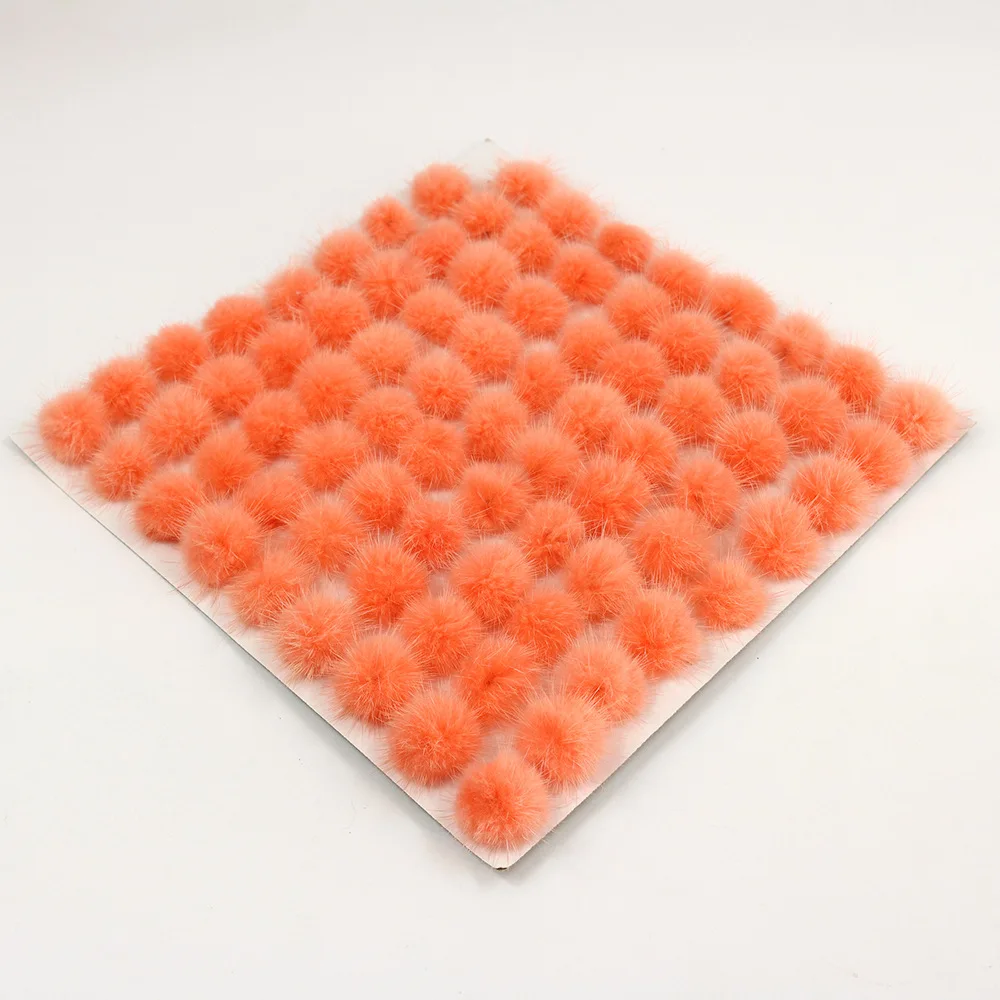 customized size color fur pompom balls fur pompoms for hair rope fur pompoms for keychain fur pompoms for elastic hair bands hair rope fur pompoms