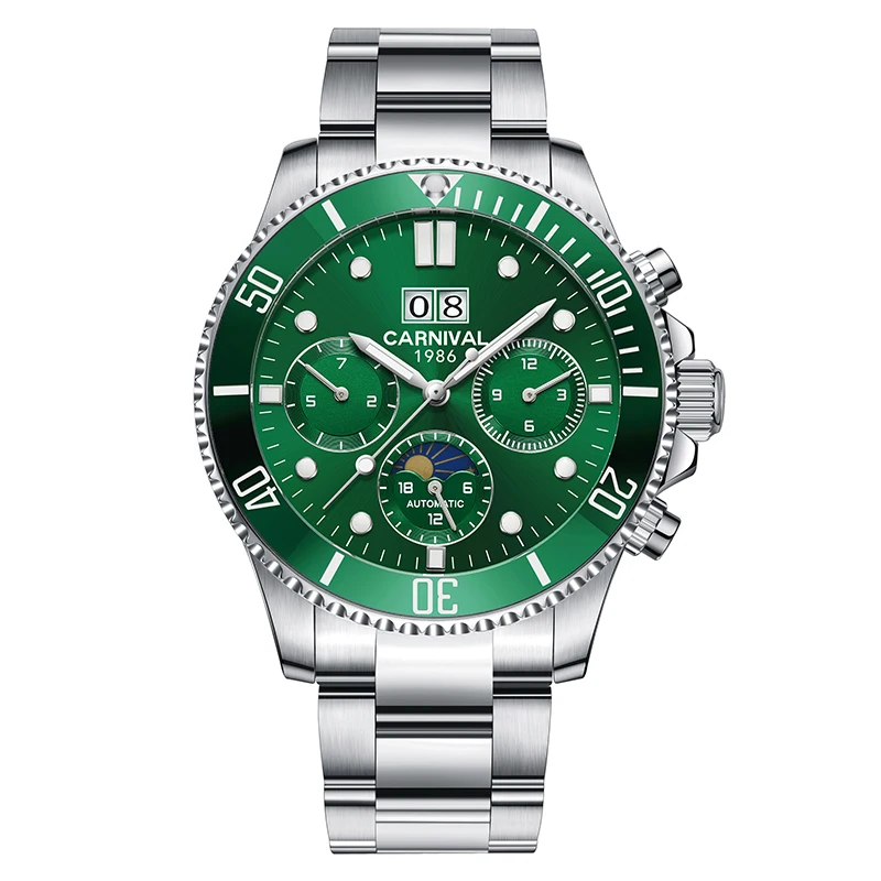 Brand your own fashion stainless steel multifunction automatic mechanical waterproof mens sports watches
Brand your own fashion stainless steel multifunction automatic mechanical waterproof mens sports watches