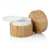 organic natural luxury wood empty cosmetic packaging face 50g cream bamboo jar