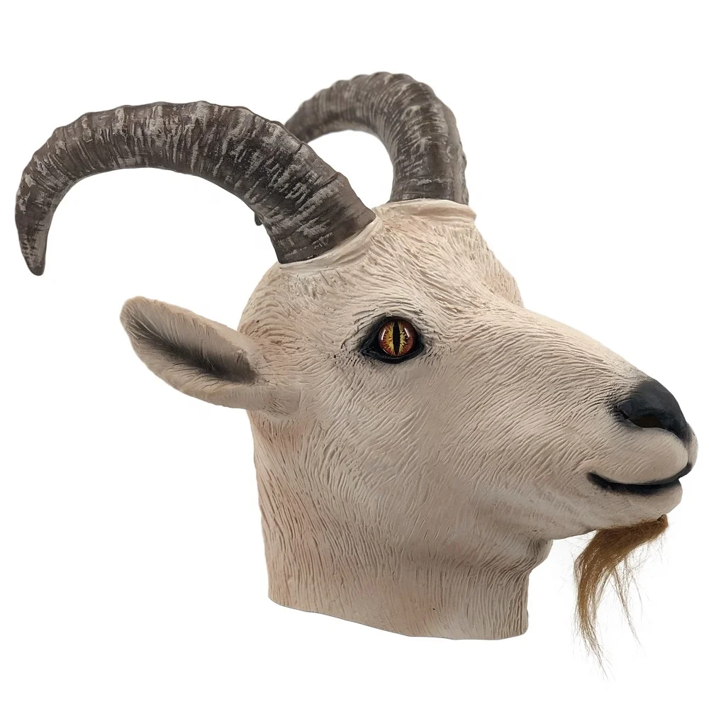 Latex Full Head Animal Mountain Goat Popular Fancy Dress Up Carnival Party Masks