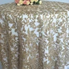 Newest Fancy Gold Hot Stamping Round Wedding Tablecloths