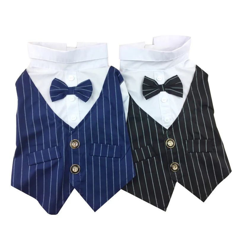 JY484 Wedding dress formal pet dress two-legged striped gentleman dog clothes, As photo
JY484 Wedding dress formal pet dress two-legged striped gentleman dog clothes, As photo