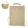 soft rope Linen Cotton daily shopping bag with snap metal button